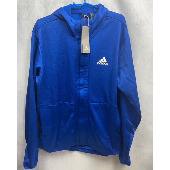 Adidas Mens Team Issue Badge of Sport Blue Rare Hoodie EI8389 Size L NWT… - Picture 6 of 11
